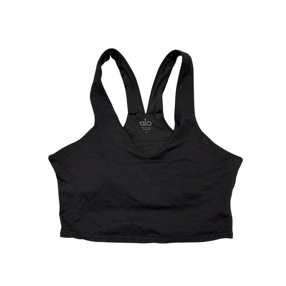 ALO Yoga Airbrush Real Bra Tank Top in Black